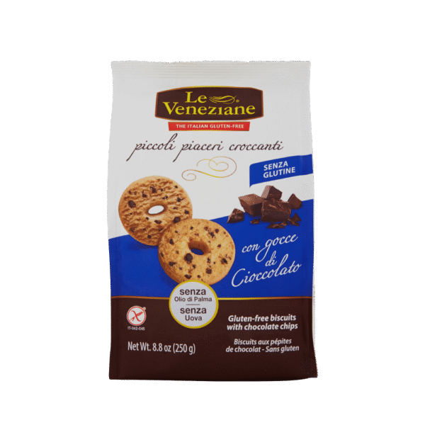 Sausainiai su šokolado gabaliukais, be glitimo, 250 g