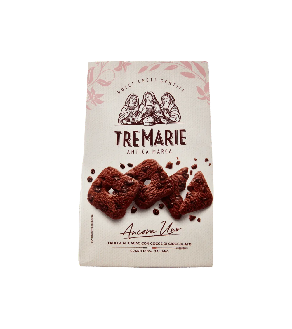 cuore (4) Tre Marie Frolla al Cacao – kakavos sausainiai su juodojo šokolado lašeliais, 315 g - Image 1